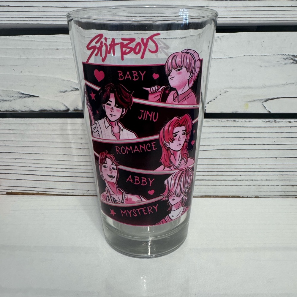 Pink Graphic Glass